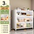 Kitchen storage cabinet, storage cabinet, floor standing multi-layer dust-proof storage cabinet, microwave oven, household multifunctional cabinet with door