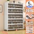 Steel shoe cabinet dust-proof entrance cabinet for household use, newly popular large capacity iron art flip up door, multi-layer shoe rack