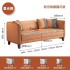 Nordic bedroom fabric sofa small unit double three modern minimalist living room single rental apartment internet celebrity style