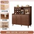 Solid wood dining cabinet, household kitchen storage cabinet, simple and modern living room, visible storage cabinet, wall mounted cabinet, integrated cabinet