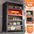 Kitchen shelves, floor standing multi-layer storage cabinets, microwave ovens, household multifunctional cabinets with doors, dust-proof storage cabinets