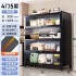 Household steel kitchen storage cabinet, floor to ceiling multi-layer shelf, microwave oven, cabinet with door, dustproof storage cabinet