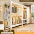 Open style clothes hanger, bedroom storage cabinet, easy assembly, floor standing shelf, hat rack, rental room shelf, wardrobe