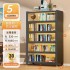 Home Bookcase with Doors, Dustproof Storage Cabinet, Children's Multi layer Floor standing Iron Bookshelf, Living Room Storage, Steel Storage Rack Home Bookcase with Doors, Dustproof Storage Cabinet, Children's Multi layer Floor standing Iron Bookshelf, Living Room Storage, Steel Storage Rack
