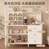 Solid wood dining cabinet, household kitchen storage cabinet, simple and modern living room, visible storage cabinet, wall mounted cabinet, integrated cabinet