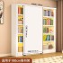 Home with whiteboard bookshelf, balcony, living room, study room, integrated wall mounted, multi-layer floor to ceiling shelf, simple dust-proof bookshelf