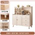 Solid wood dining cabinet, household kitchen storage cabinet, simple and modern living room, visible storage cabinet, wall mounted cabinet, integrated cabinet