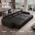 Lawrence Function Straight Flat Leather Sofa Bed Small Living Room Electric Telescopic New Intelligent Sofa Bed