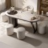 Light luxury rock board tea table and chair combination, modern and simple living room, home balcony, small tea table, office tea table and chair