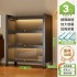 Steel Bookcase with Door Glass Bookcase Floor to Floor Dustproof Iron Handheld Display Cabinet Household Storage Cabinet Storage Cabinet