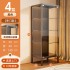 Handmade cabinet glass display cabinet pain cabinet with lock and door bookshelf dustproof transparent model storage cabinet toy storage rack