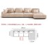 Cream style original Lawrence sofa light luxury model large flat villa living room light luxury module combination fabric sofa