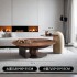 Small household living room designer style light luxury retro UFO coffee table French simple circular coffee table combination