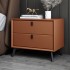 Solid wood light luxury bedside table, Nordic minimalist modern leather art storage and storage, bedside cabinet, household small bedroom Solid wood light luxury bedside table, Nordic minimalist modern leather art storage and storage, bedside cabinet, household small bedroom