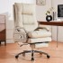 Light luxury leather computer chair, home boss chair, comfortable sedentary office chair, study chair, office desk and chair