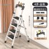 Ladder, home folding ladder, thickened zigzag ladder, retractable multifunctional engineering ladder, alloy indoor portable
