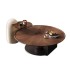 Small household living room designer style light luxury retro UFO coffee table French simple circular coffee table combination