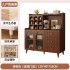 Solid wood dining cabinet, household kitchen storage cabinet, simple and modern living room, visible storage cabinet, wall mounted cabinet, integrated cabinet