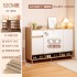 Solid wood shoe cabinet, home entrance door, indoor foyer cabinet, large capacity storage cabinet, integrated storage balcony shoe rack