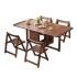 All solid wood folding dining table, small household dining table, rectangular dining table chair, foldable folding table, dining table