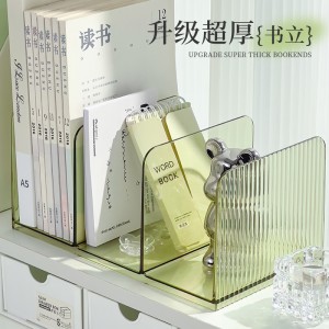 Desktop book shelf storage box, transparent student book desk stand, partition board, acrylic pen holder storage rack