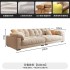 2025 New Cream Style Fabric Sofa Living Room Small House Simple Modern Light Luxury Technology Fabric Cloud Sofa