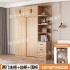 Sliding door wardrobe, family bedroom, economical all solid wood rental room, suitable for children, small apartment, storage, large wardrobe