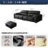 Real leather sofa, top layer cowhide, living room, small apartment, Italian minimalist, elephant ear straight row three seater leather sofa