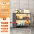 Kitchen shelf, floor to ceiling multi-layer dust-proof storage cabinet, household multifunctional bowl cabinet, dining cabinet, storage cabinet