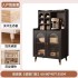 Solid wood dining cabinet, household kitchen storage cabinet, simple and modern living room, visible storage cabinet, wall mounted cabinet, integrated cabinet