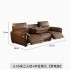Italian electric function sofa, minimalist small living room, first floor cowhide, first-class space cabin, straight lined leather sofa