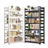 Steel floor standing bookshelf for home study, modern and simple iron storage rack for children's picture books, book storage rack