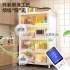 Kitchen storage cabinet, storage cabinet, floor standing multi-layer dust-proof storage cabinet, microwave oven, household multifunctional cabinet with door