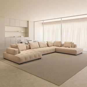 Cream style original Lawrence sofa light luxury model large flat villa living room light luxury module combination fabric sofa