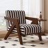 Nordic solid wood Richard living room single sofa chair retro balcony coffee shop antique style designer lazy homestay