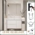 Oak bathroom cabinet door panel, bathroom hand washing and washbasin combination, washbasin ceramic integrated