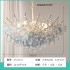 French medieval style living room chandelier, retro blue shell villa, duplex Vintag bedroom, crystal lamp, luxurious feeling