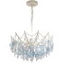 French medieval style living room chandelier, retro blue shell villa, duplex Vintag bedroom, crystal lamp, luxurious feeling
