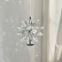 Light luxury crystal pendant lamp, modern minimalist bedroom bedside lamp, designer's creative French restaurant hanging line lighting fixture