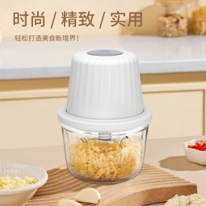 Cross border electric garlic mixer, meat grinder, household kitchen automatic plastic glass mixer, garlic puree and paste machine