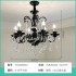 French style living room pendant light, retro crystal light, black antique style bedroom master light, high-end designer dining room lighting fixtures