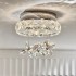 French style light luxury crystal ceiling light, entrance hallway light, modern simple and atmospheric flower decoration eye protection lamp