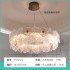 French medieval style living room pendant light 2025 new high-end restaurant light bedroom light creative lotus leaf glass art
