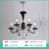 French black medieval style living room pendant light, crystal dining pendant light, bedroom European style candle light, high-end feeling, hall main light