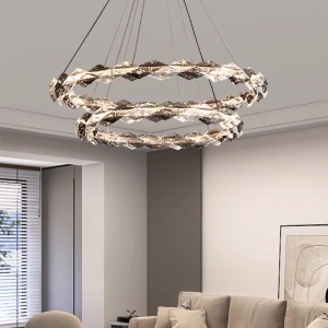 Crystal pendant light 2025 new restaurant lighting minimalist bedroom light modern living room intelligent control modern minimalist