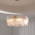 French medieval style living room pendant light 2025 new high-end restaurant light bedroom light creative lotus leaf glass art