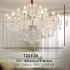French luxury chandelier villa living room lamp dining room lamp bedroom high-end atmospheric crystal chandelier creative personality art