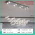 French crystal dining pendant light, modern minimalist home restaurant light, luxurious coffee shop bar counter, dining table hanging line light