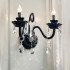 Vintage French style black crystal wall lamp, living room background wall decoration wall lamp, modern light luxury bedroom bedside lamp