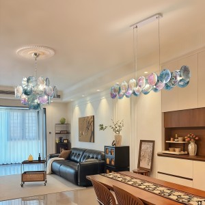 French Retro Bedroom Light Whole House Package Living Room Dining Room Light Designer Creative Personalized Dining Room Glass Pendant Light